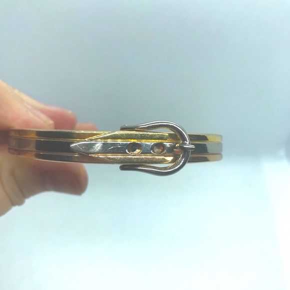 VTG 24 K Gold plated cuff buckle bracelet - Picture 1 of 7